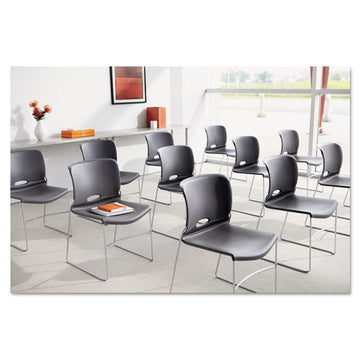 HON® Olson Stacker High Density Chair, Supports Up To 300 Lb, Regatta Seat-back, Chrome Base, 4-carton freeshipping - TVN Wholesale